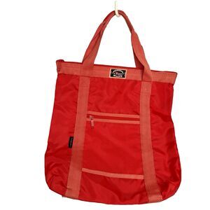 Vintage Toteables Red Water Resistant Tote Bag Polyester Nylon Lightweight